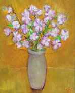 Flowers in a White Vase